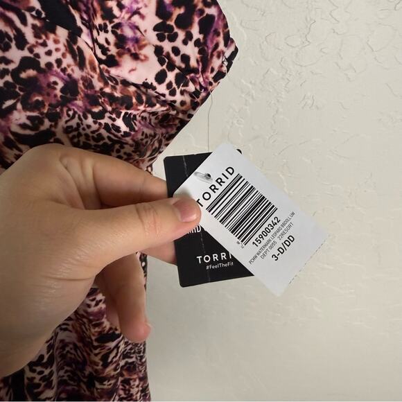 Torrid Leopard Pink One Piece Swimsuit 3X NWT D/DD 15900342 - Picture 14 of 14